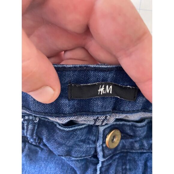 H&M Women's Jean's Blue Denim High Rise Skinny Pockets Stretchable Denim Size 8 - Picture 10 of 12